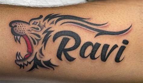 Different Style Ravi Name Tattoo Designs