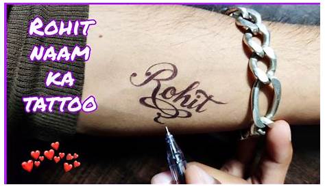 rohit name Tattoo made on wrist by big guys tattoo studio