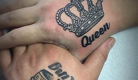 Hand Tattoo Queen His & Hers Tats , Couples Designs