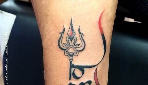 Hand Trishul Mahadev Tattoo , Shiva Design,