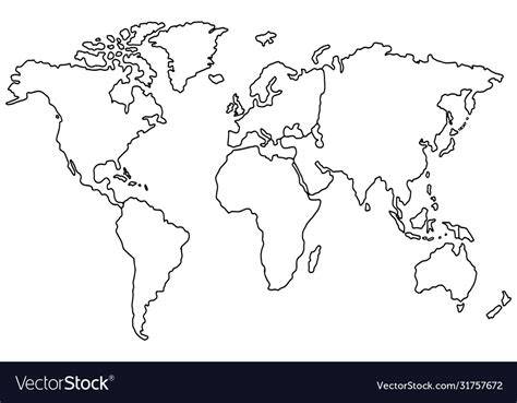 手書き世界地図のスケッチ