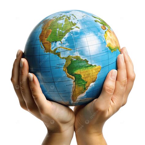 Image of a hand holding a globe