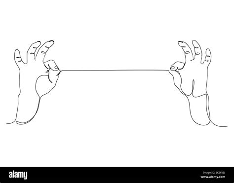 Hand Holding String Drawing