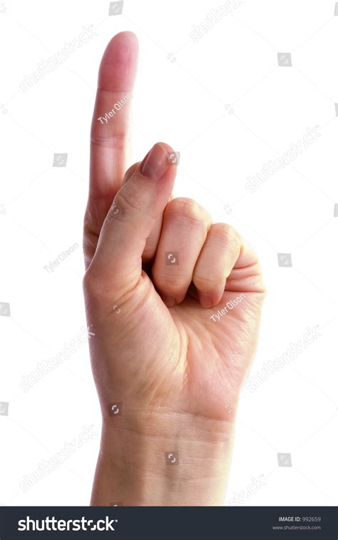 hand holding up 1 finger