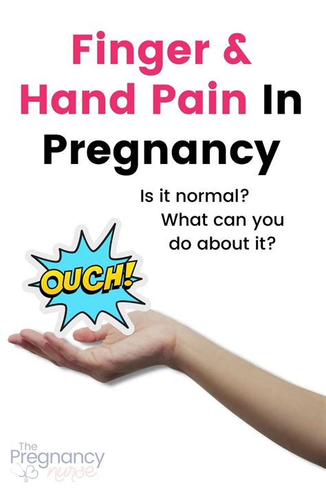 hand joint pain during pregnancy