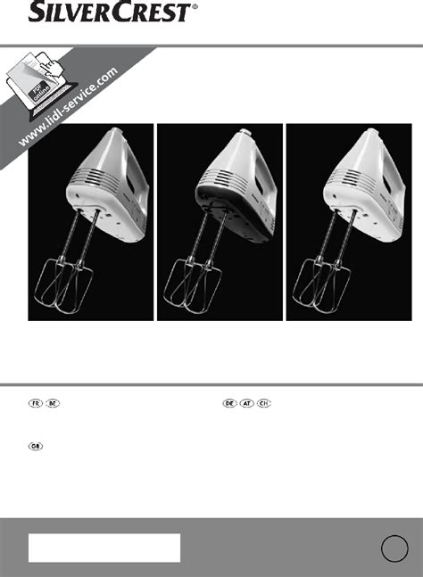 Hand Mixer Operating Instructions