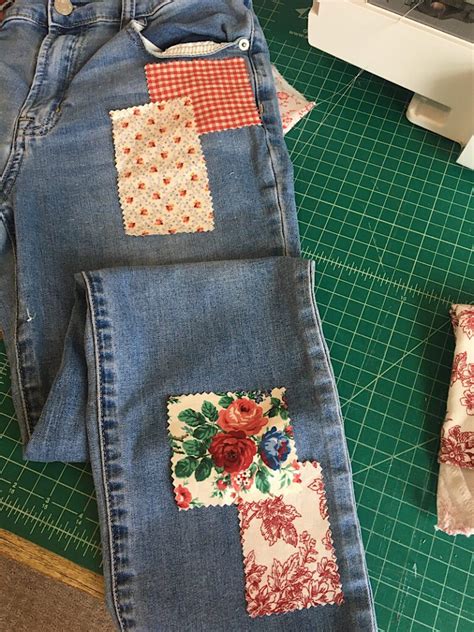 Hand Sewing Jeans Patch