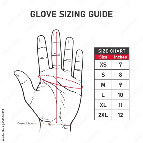 Hand Sizing Chart For Gloves