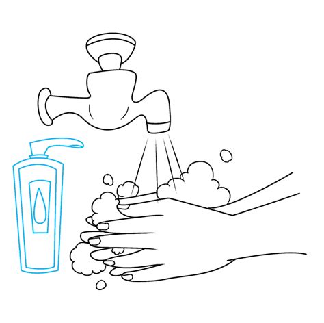 Hand Wash Easy Drawing