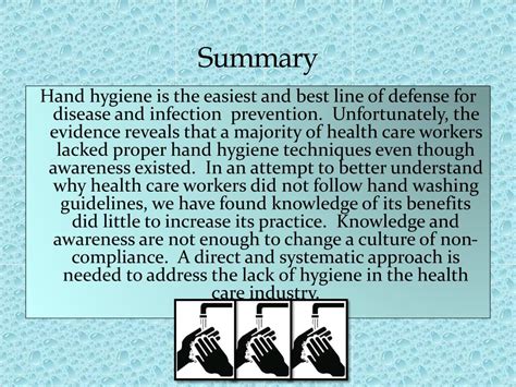 hand washing summary