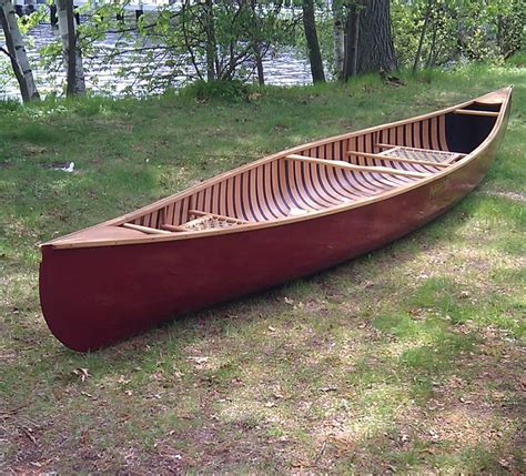 handcrafted canoe