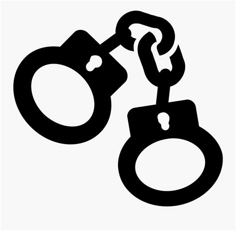 handcuffs clip art black and white