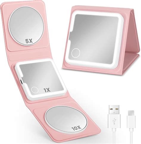 Handheld Lighted Makeup Mirror