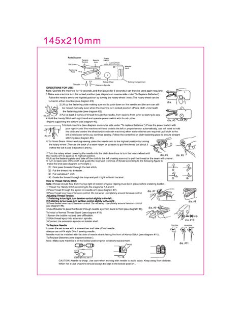 Handheld Sewing Machine Manual Pdf