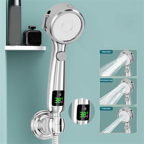 Handheld Shower Head With Temperature Display