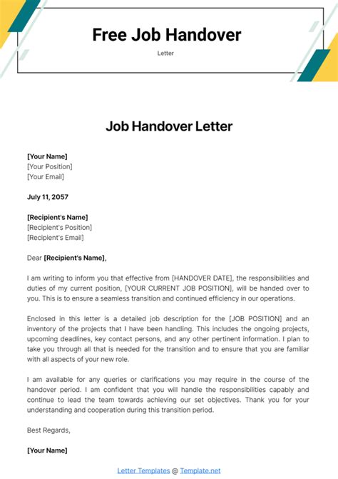 Laptop Handover Letter PDF