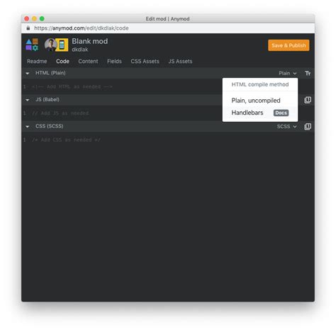 Handlebars Compile Css