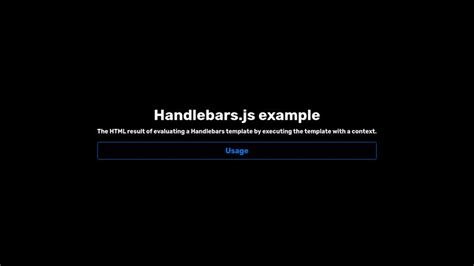 Handlebars Js Example Jsfiddle