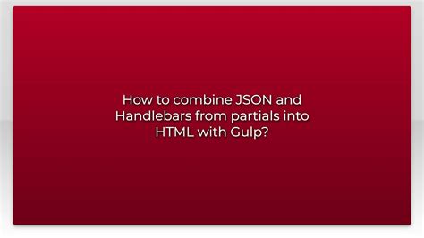 Handlebars Json To Html