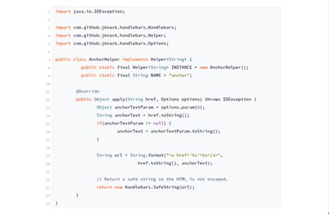 Handlebars Template Java