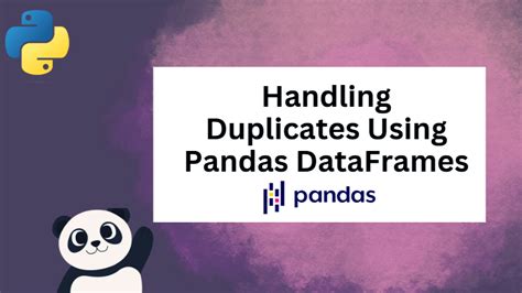 handling duplicates in pandas