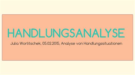 Handlungsanalyse