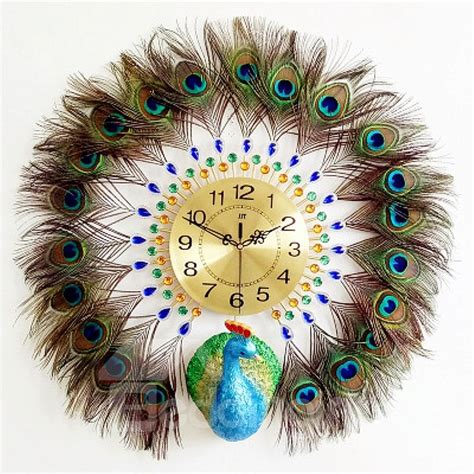 Handmade Peacock Wall Clock