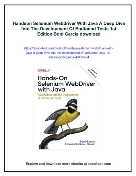 hands on selenium webdriver with java by boni garcia pdf