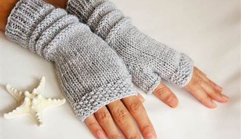 Handschuhe ohne Finger aus Sockenwolle, kostenlose Strickanleitung