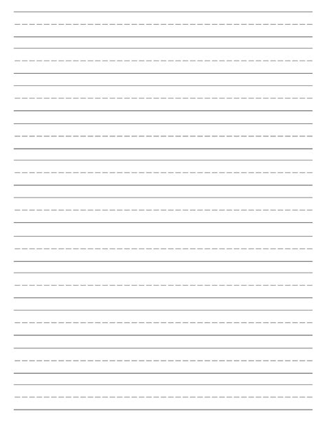 Handwriting Paper With Lines Template