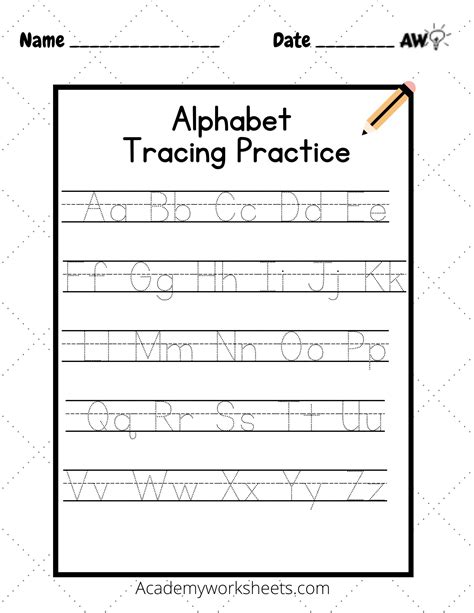 handwriting tracing activity