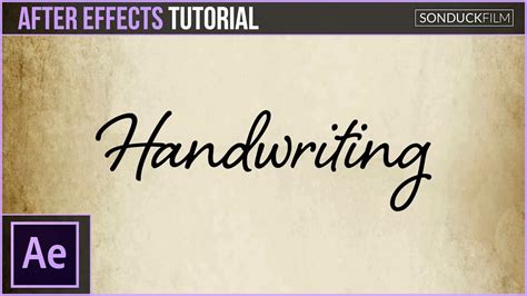 handwriting tutorial after effects