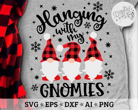 Hanging With My Gnomies Svg Gnome Svg Christmas Gnome Svg Etsy