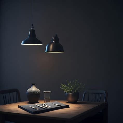 Hanging Lamp Above Dining Table