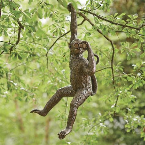 Hanging Monkey Garden Statue