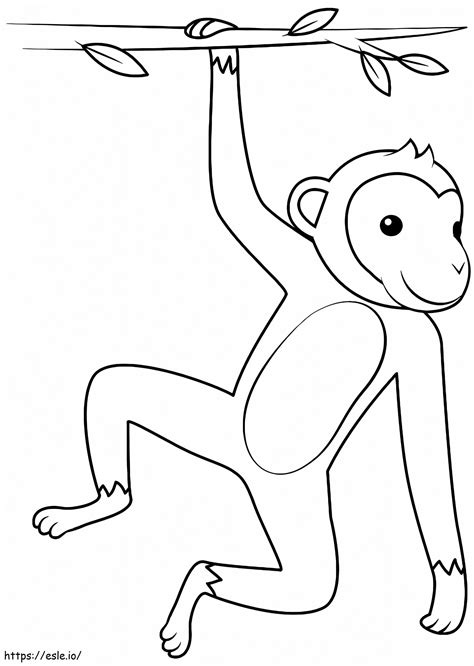 hanging monkeys coloring pages
