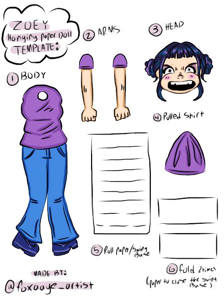 Hanging Paper Doll Template