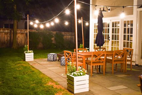 Hanging String Lights With Planters