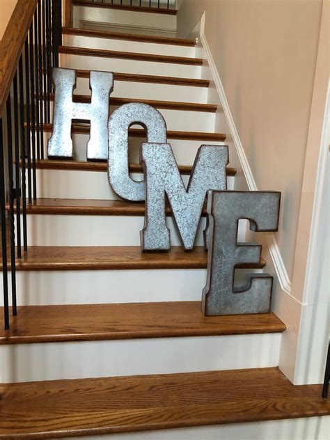hanging wall letters metal