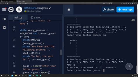 hangman game coding in python