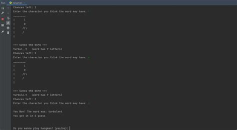 hangman game program in python