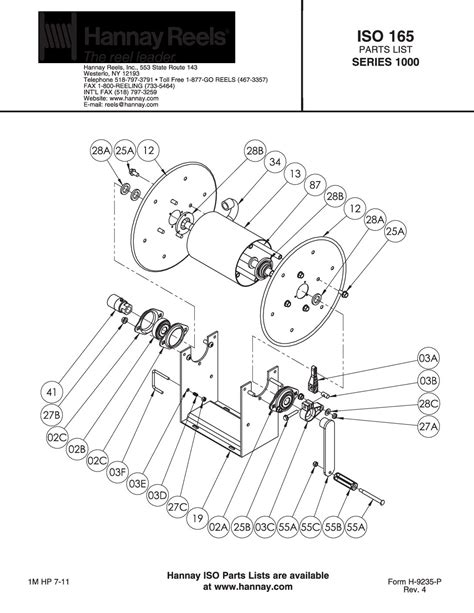 hannay reel parts manual