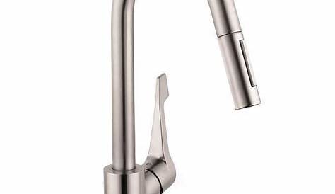 Hansgrohe Cento Kitchen Faucet Steel Optik Finish In & Chrome
