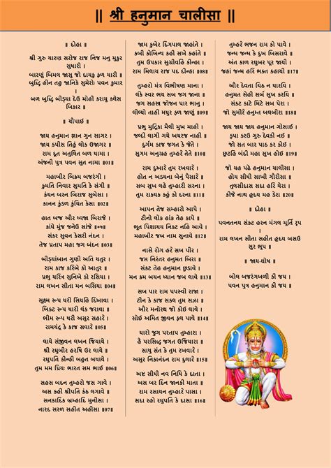 hanuman chalisa in gujarati pdf