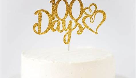 Happy 100days 百日宴 100days牌 cake topper hundred days tag newborn蛋糕裝飾牌