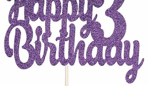 Amazon.com: Happy 3rd Birthday Cake Topper sugar icing 7.5": Home & Kitchen