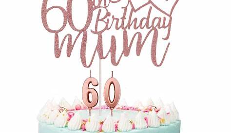 Happy 60th Mum Cake Topper 60th Birthday Cake Topper Sixty | Etsy