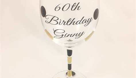 Happy Birthday Wine Glass / 60 and Fabulous / by RemarkCreations | Wine