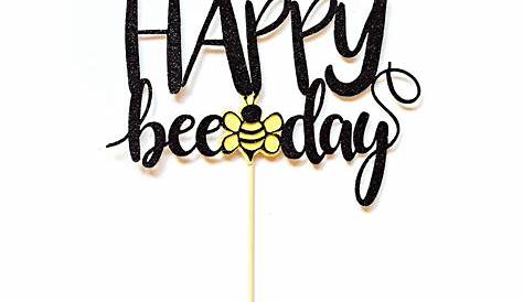 Buy LILIPARTY Glitter Bee Happy Birthday Cake Topper,Happy Bee Day Cake