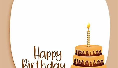 Happy Birthday Cake Card Design With Download Free Vectors Clipart Graphics